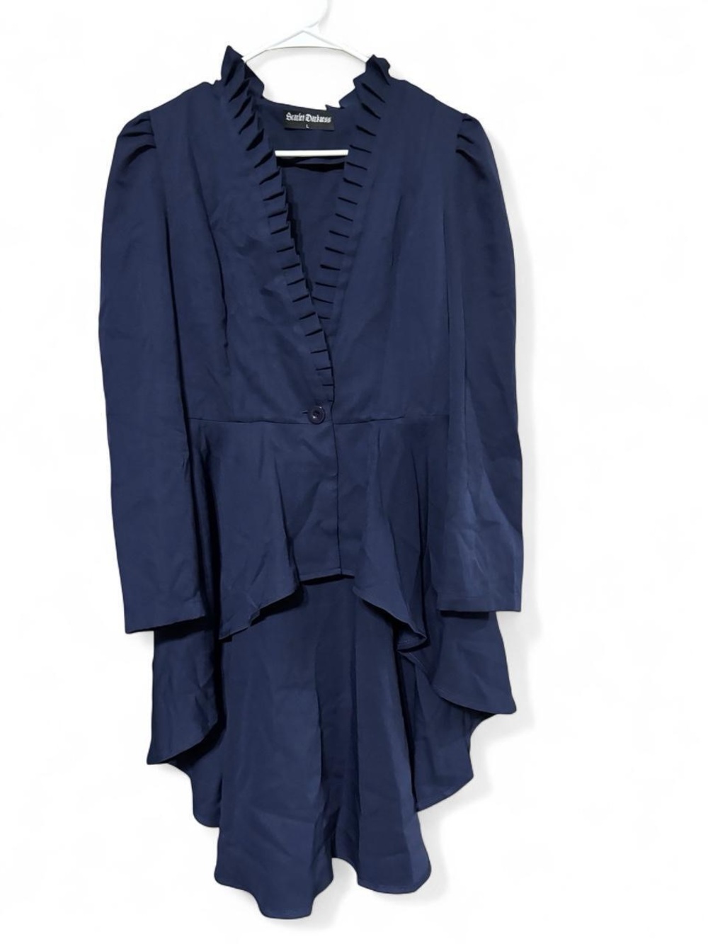 Scarlet Darkness Steampunk Long High/ Low Cloak Jacket